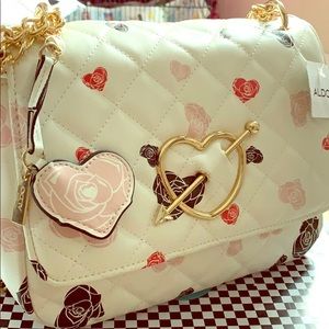 Aldo rose heart handbag